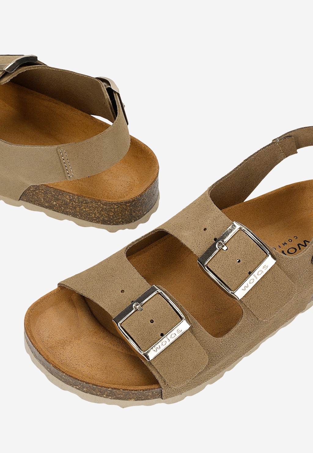 Beżowe sandały damskie na korku 76252-64 Widok 6