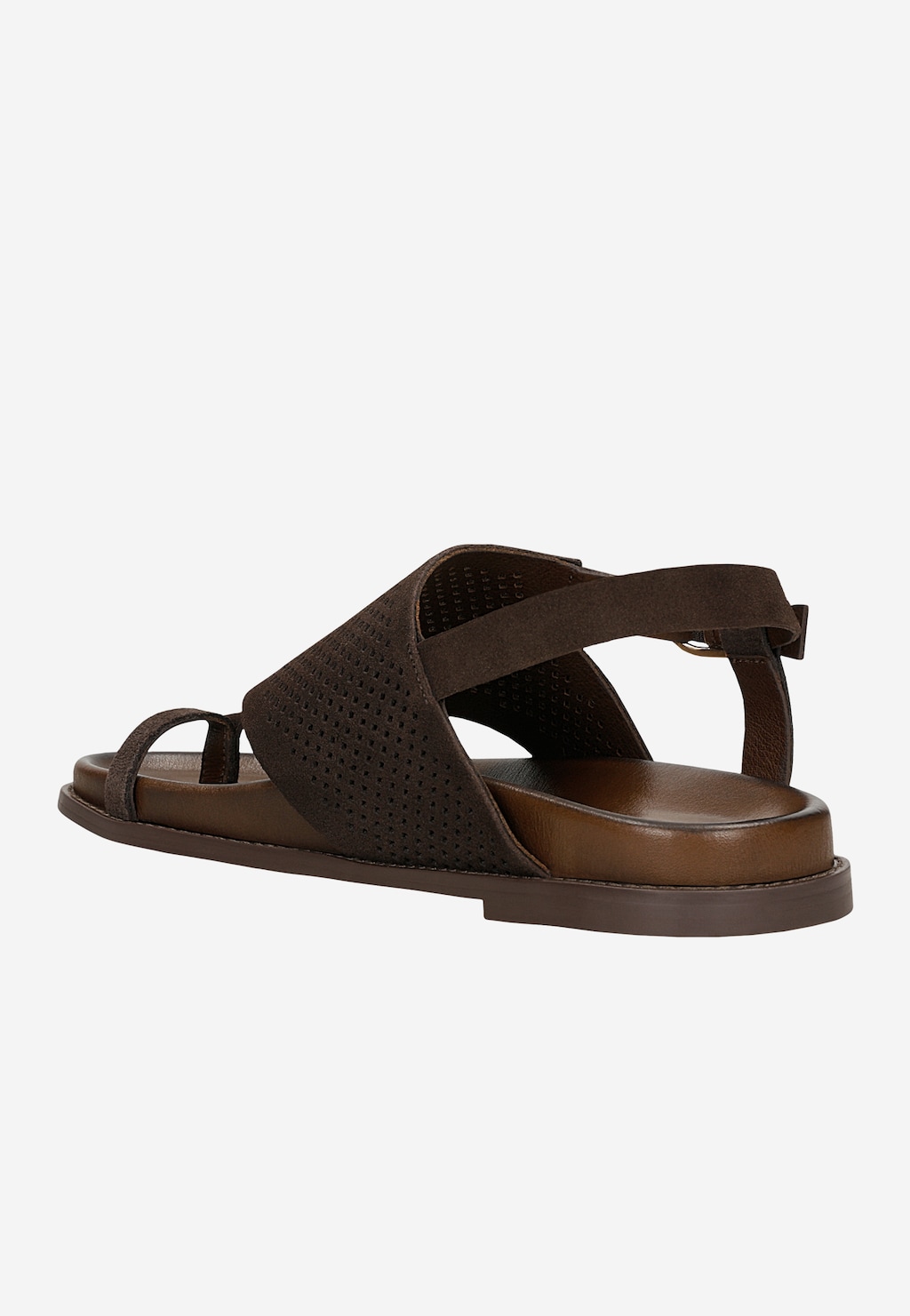 Brązowe czekoladowe sandały damskie ażurowe 76266-62 Widok 3