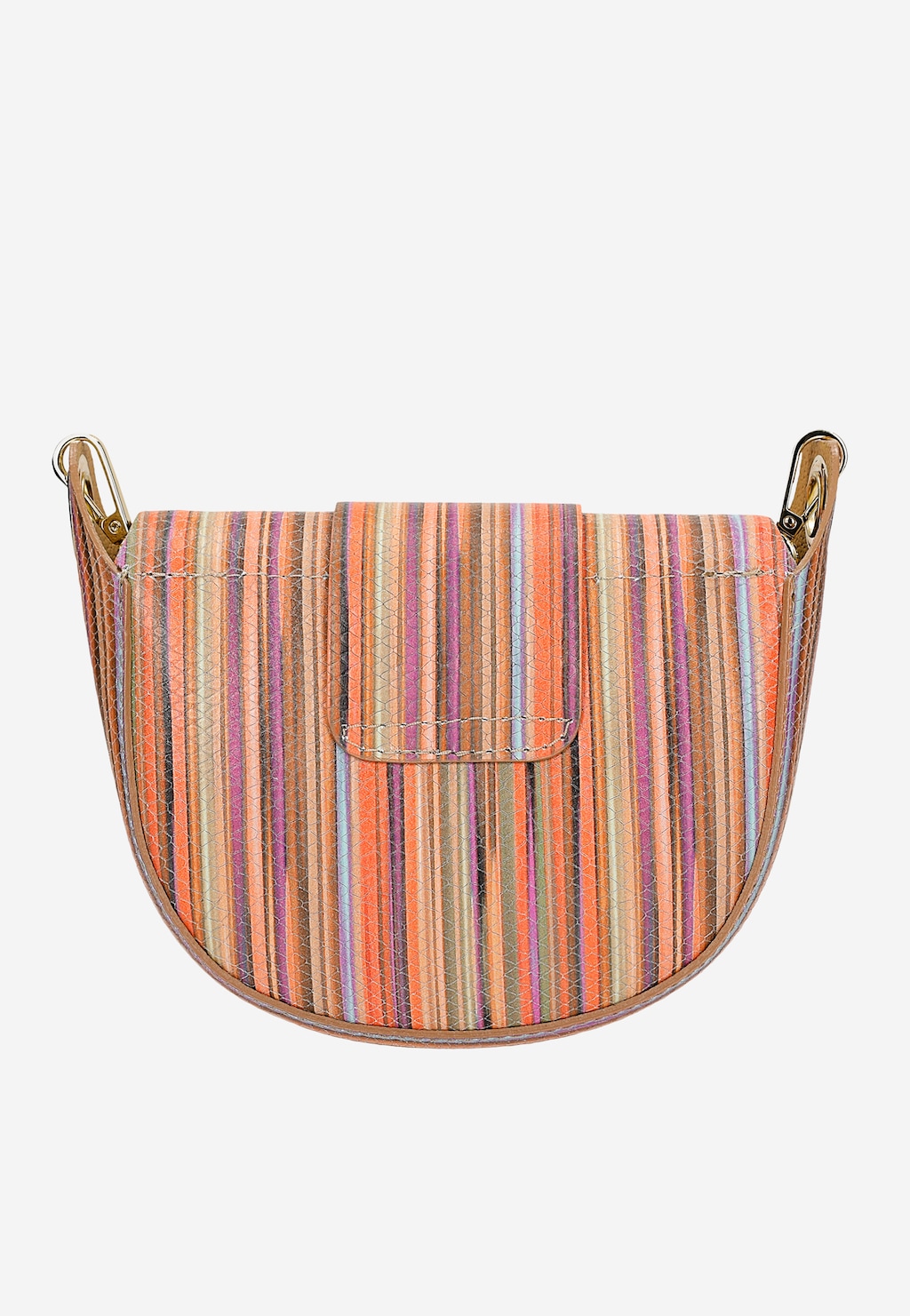 Półokrągła torebka w ozdobne kolorowe paski 80489-58 Widok 3