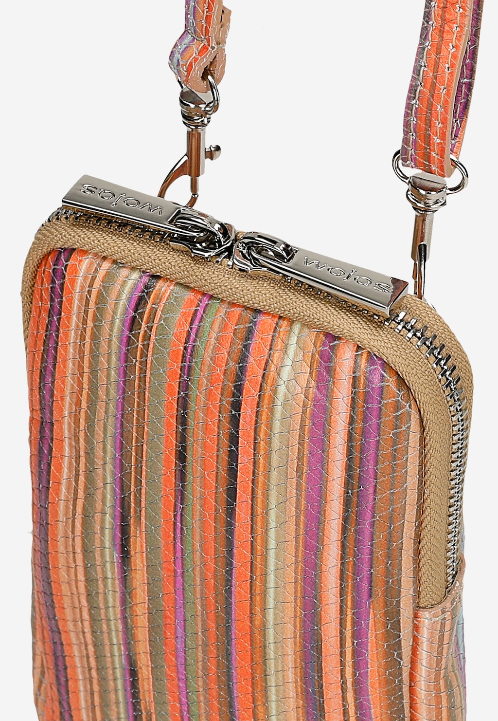 Kolorowa torebka na telefon w paski 80103-58 Widok 6