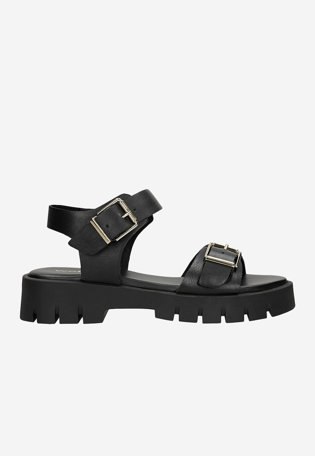 Czarne skórzane sandały damskie 76281-51 Widok 1