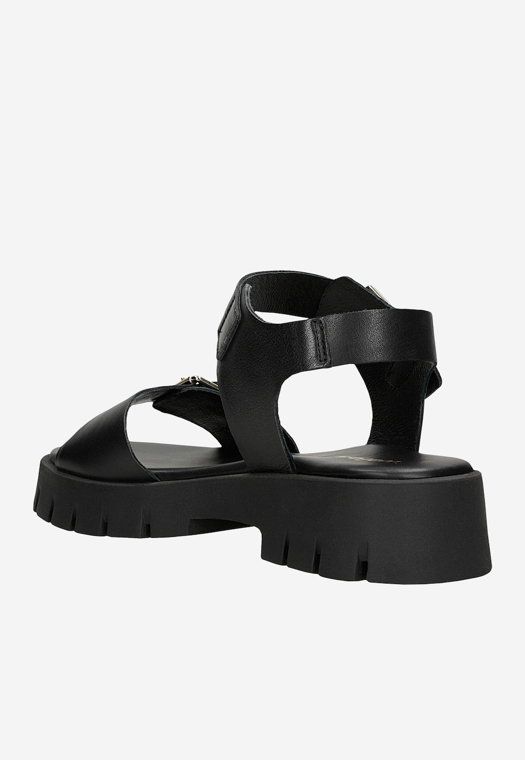 Czarne skórzane sandały damskie 76281-51 Widok 3