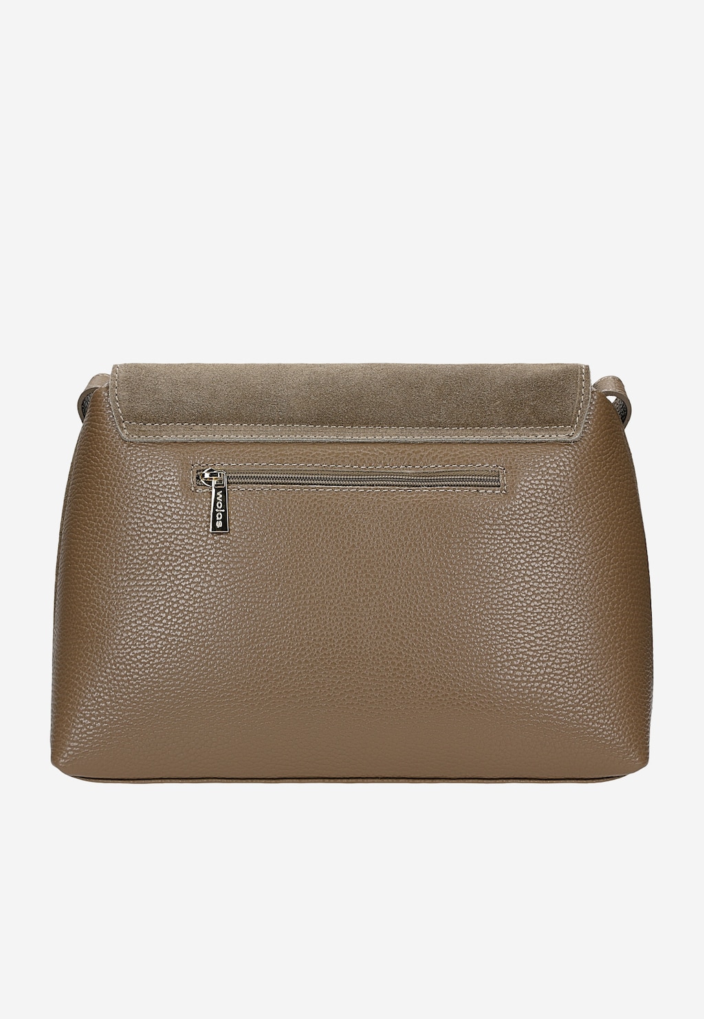 Ciemnobeżowa torebka damska z łączonych skór 80395-74 Widok 3