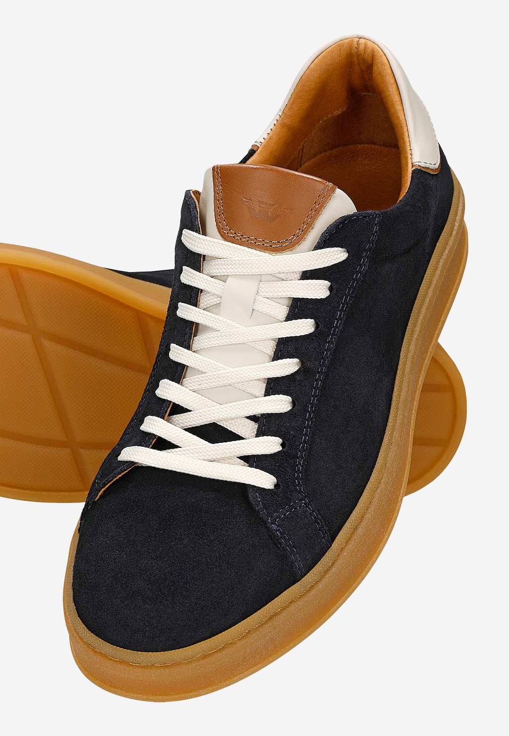 Granatowe trampki męskie na płaskiej podeszwie 10305-76 Widok 6