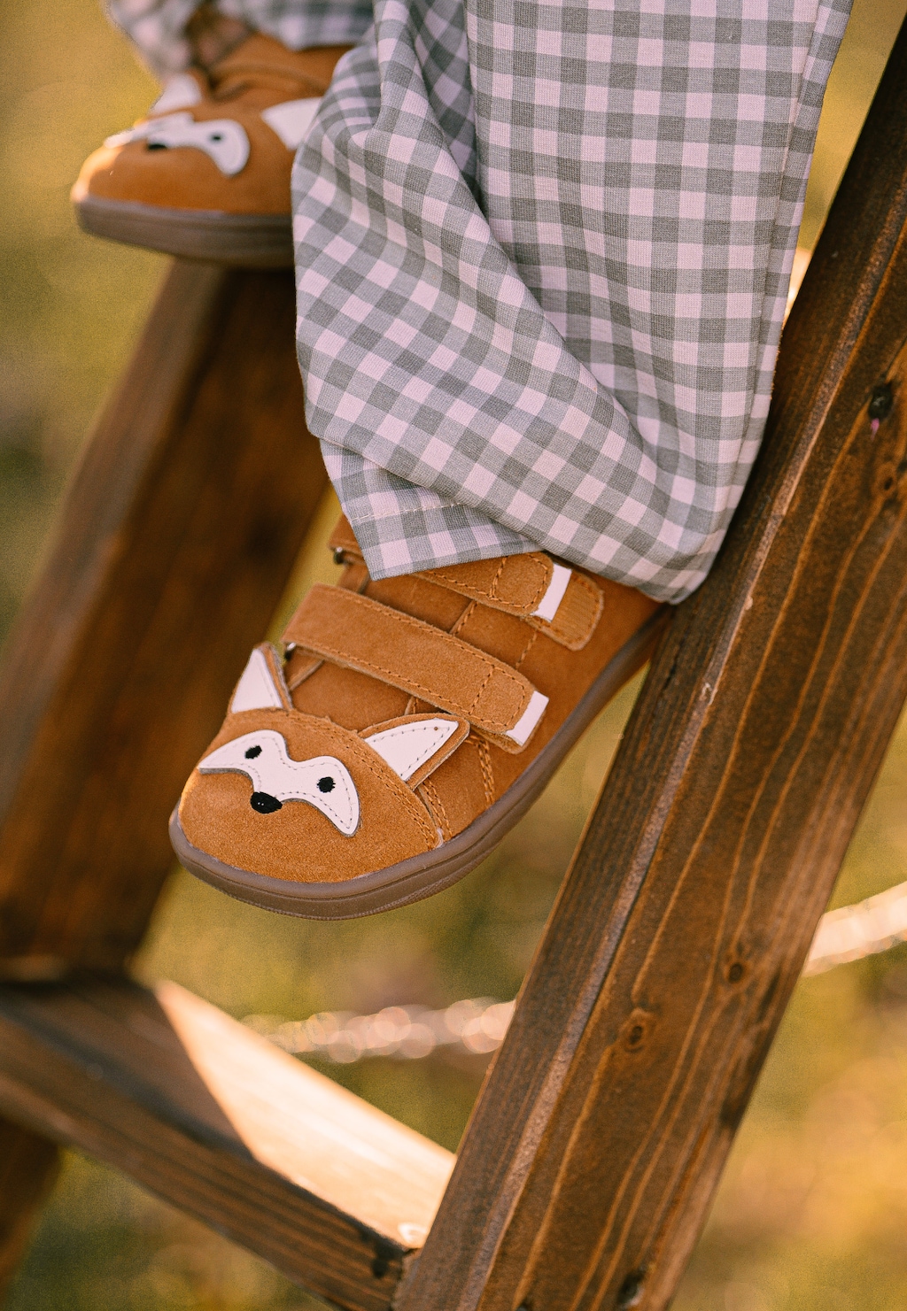 Světle hnědé dětské barefoot boty s lišákem Widok 10