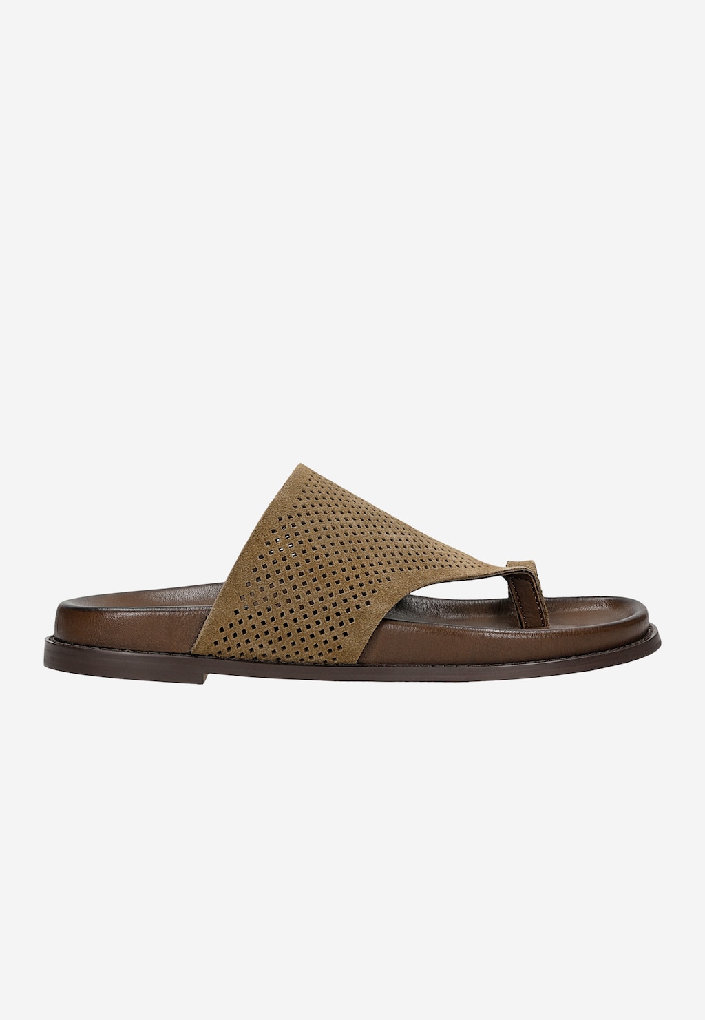 Beżowe klapki damskie ażurowe 74175-64 Widok 1