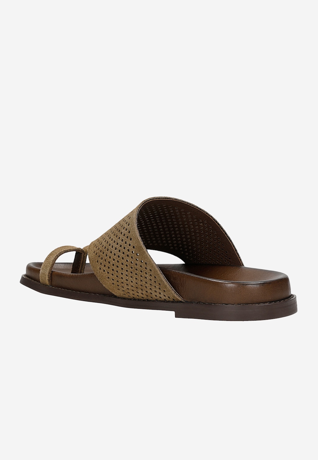 Beżowe klapki damskie ażurowe 74175-64 Widok 3