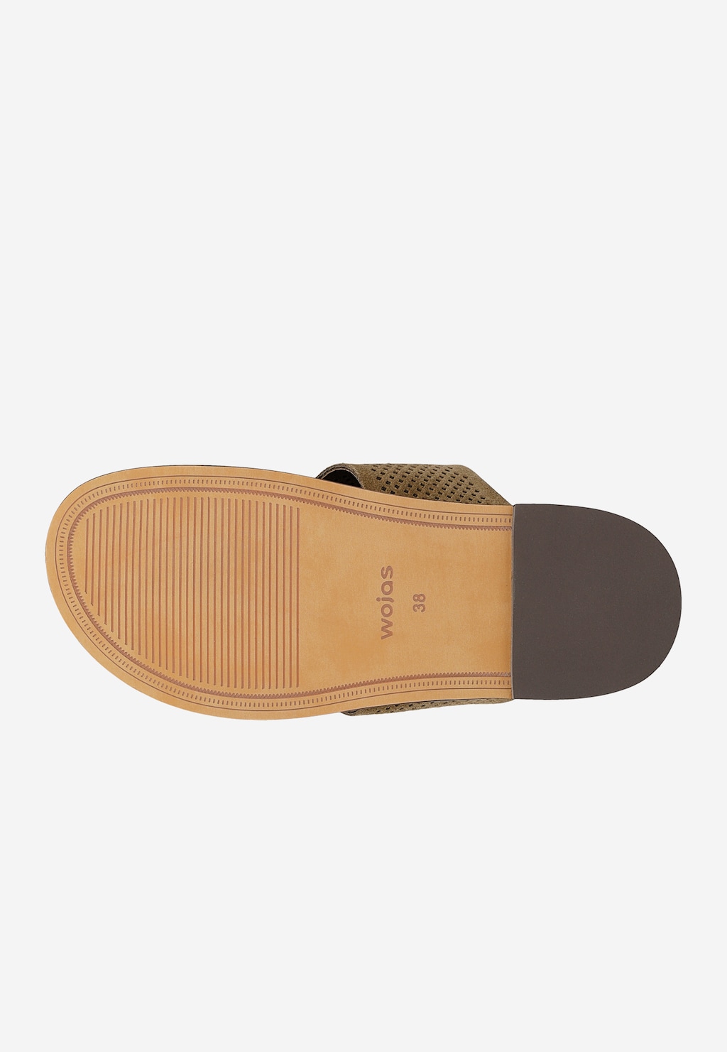 Beżowe klapki damskie ażurowe 74175-64 Widok 5