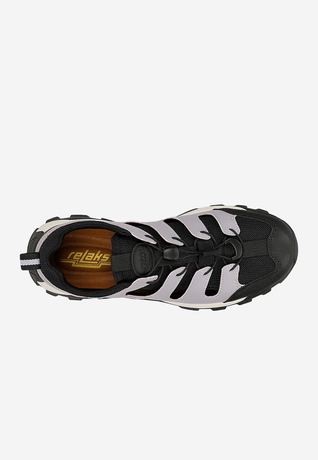 Czarno-fioletowe półbuty damskie z wycięciami RELAKS R34210-16 Widok 4