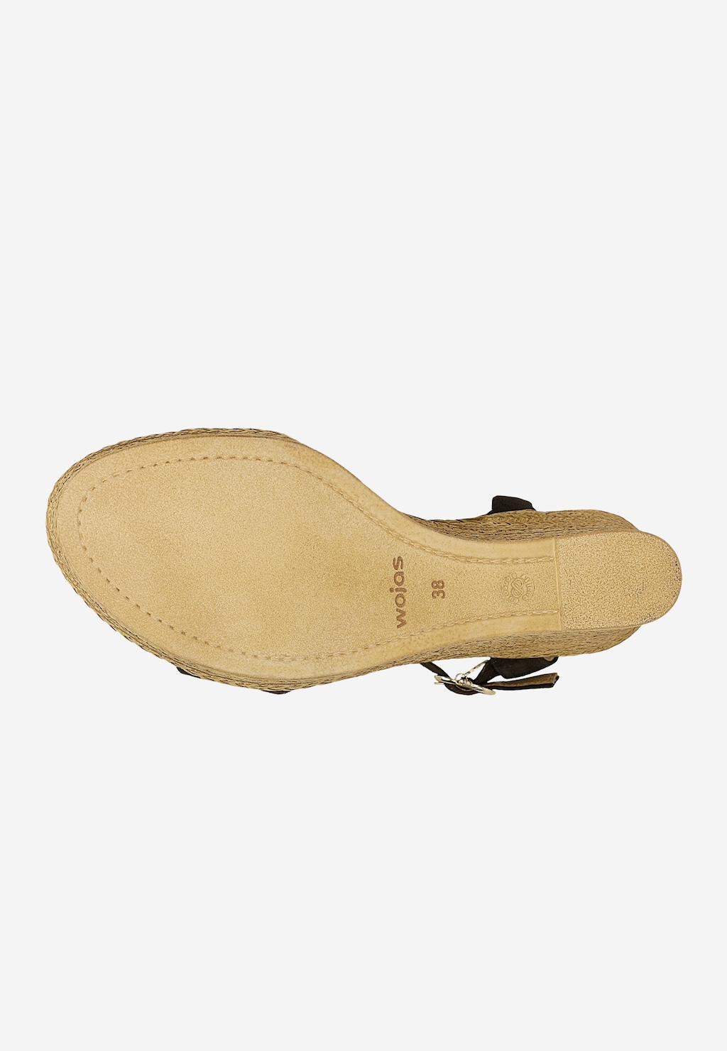 Czekoladowe sandały na koturnie 76022-62 Widok 5