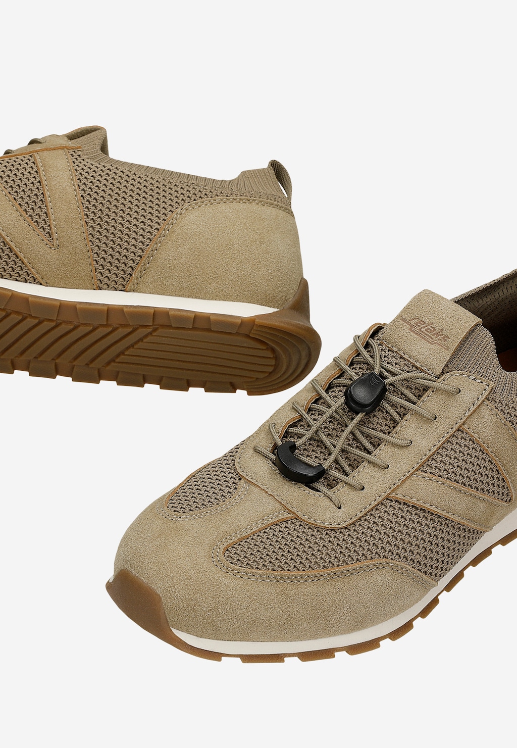 Beżowe materiałowe półbuty RELAKS R34211-84 Widok 6