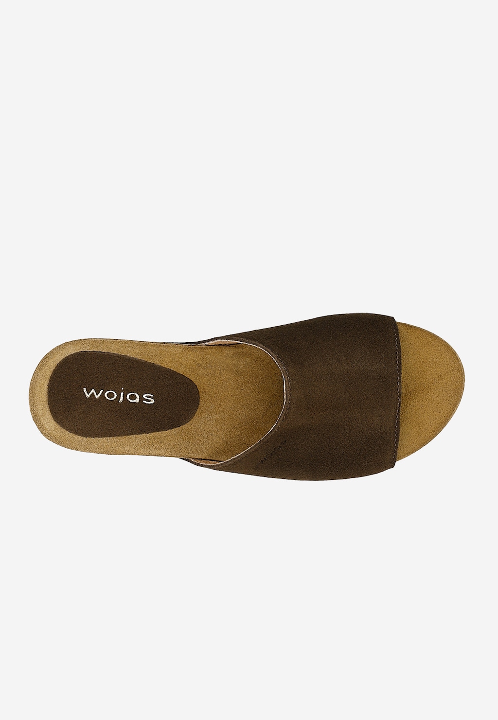 Brązowe czekoladowe klapki na koturnie 74021-67 Widok 4