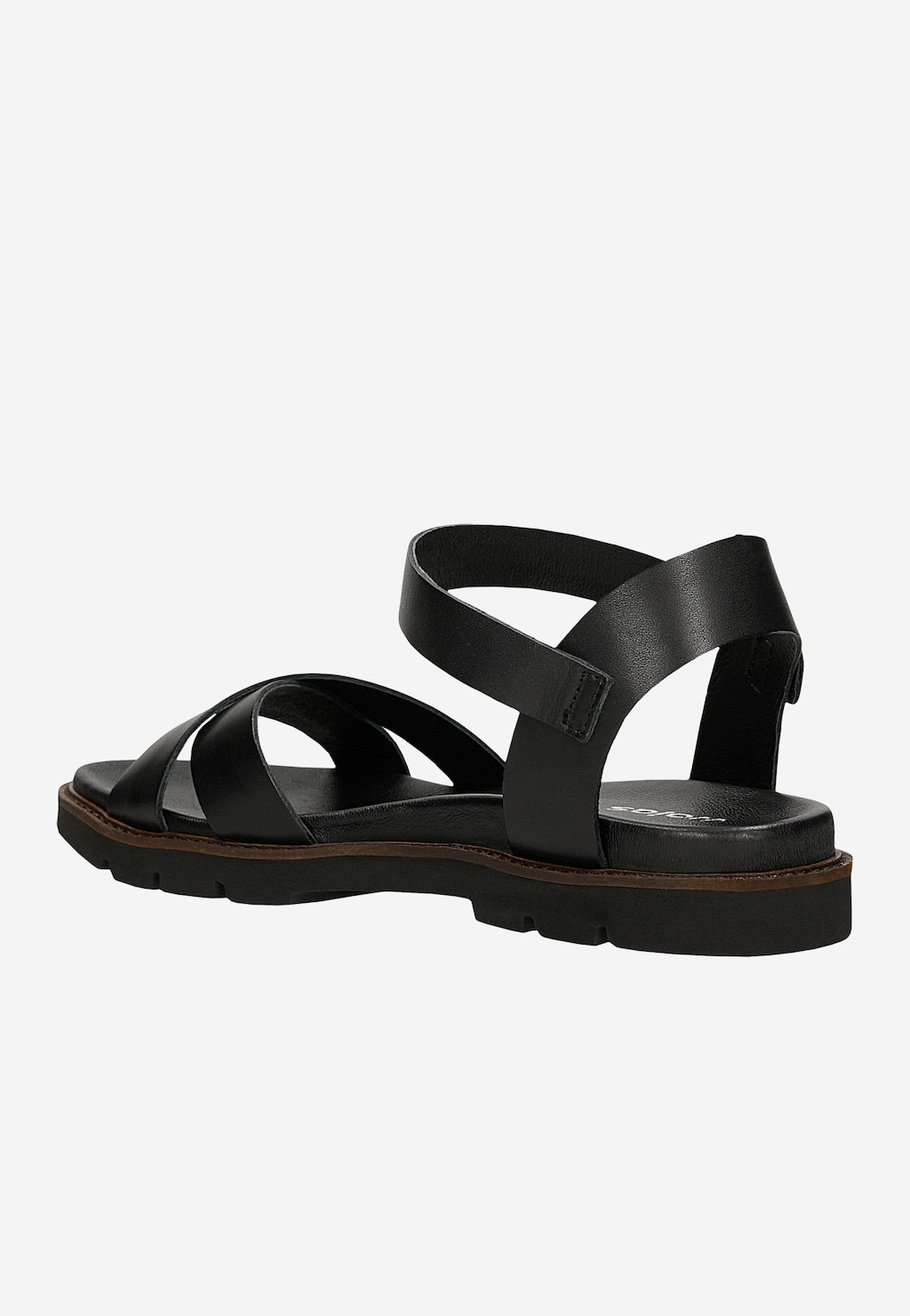 Czarne sandały damskie ze skóry licowej 76277-51 Widok 3