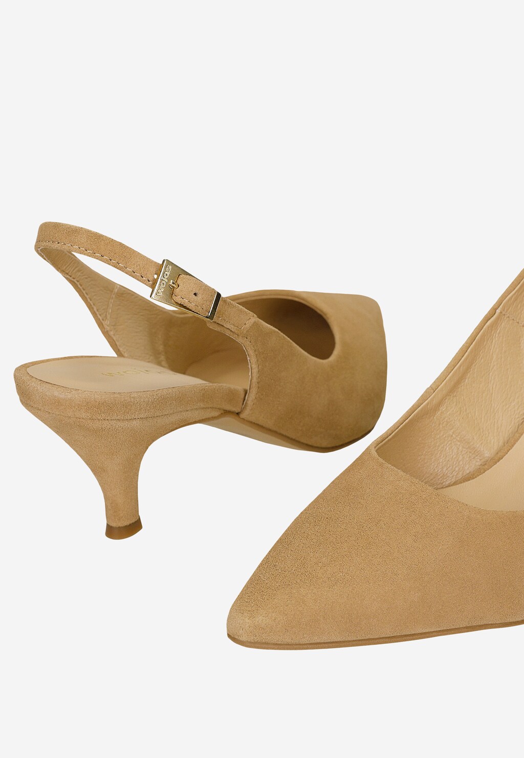 Beżowe czółenka sligback z otwartą piętą 35191-64 Widok 6