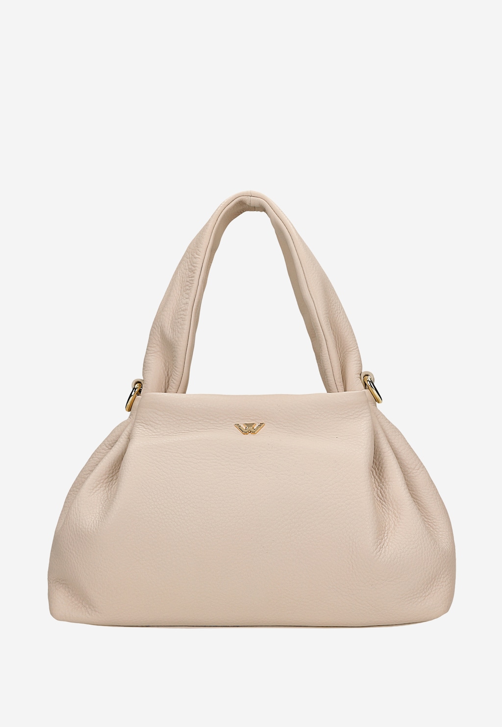 Jasnobeżowa torebka damska ze skóry licowej 80392-59 Widok 1