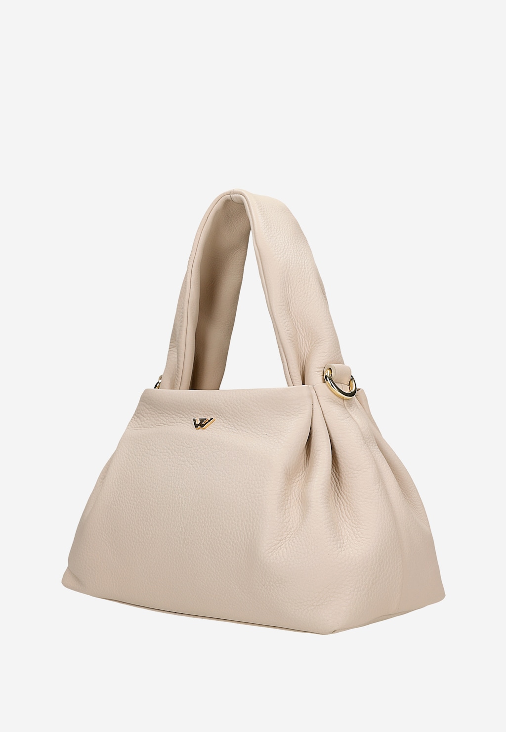 Jasnobeżowa torebka damska ze skóry licowej 80392-59 Widok 2