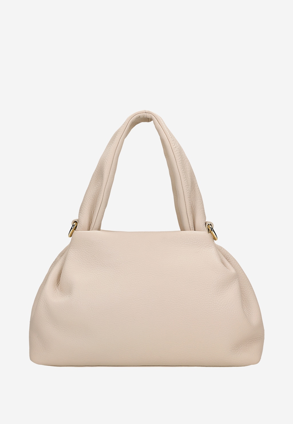 Jasnobeżowa torebka damska ze skóry licowej 80392-59 Widok 3