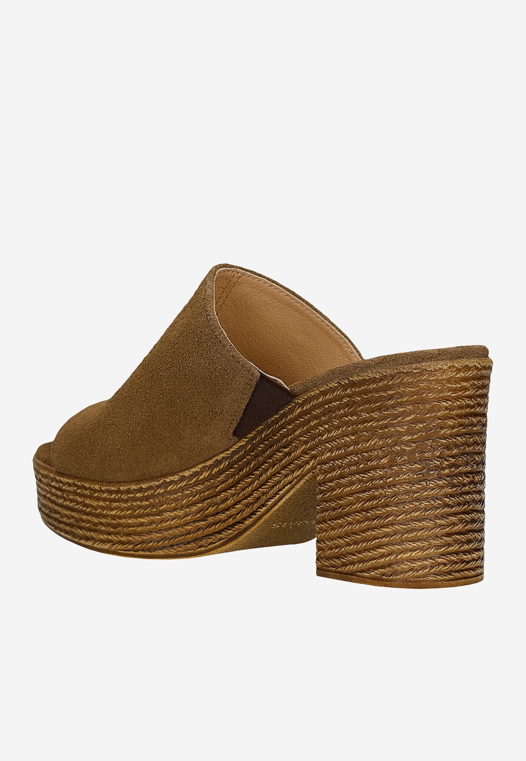 Brązowe masywne klapki na stabilnym słupku 74174-63 Widok 3