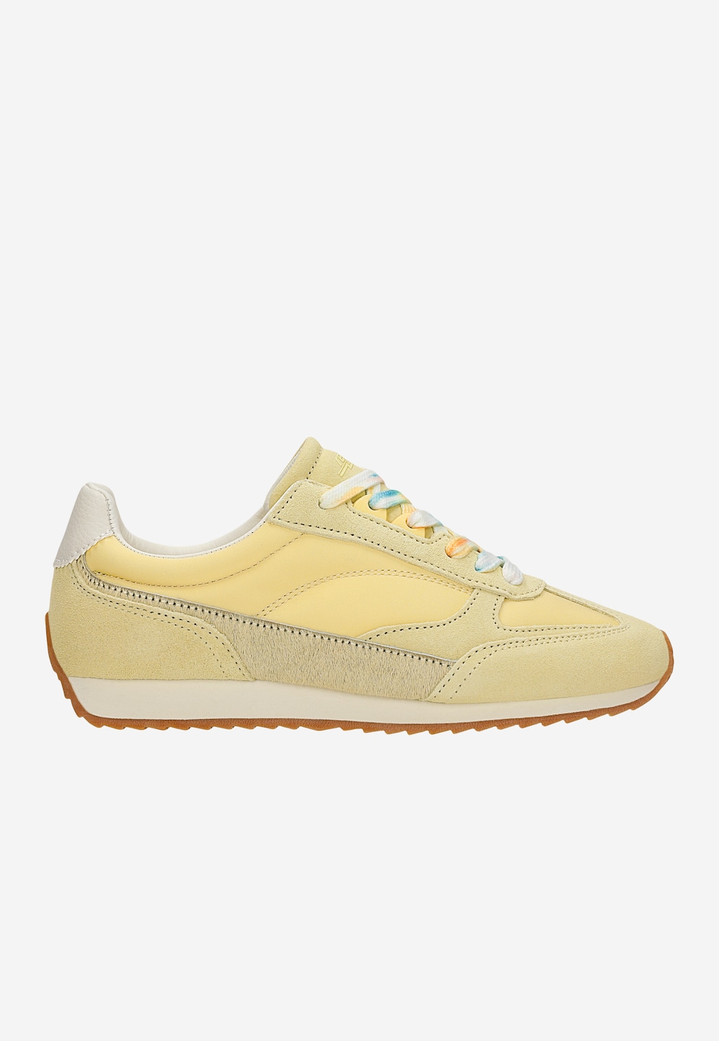 Zółte sneakersy RELAKS z kolorowymi sznurówkami R46187-18 Widok 2