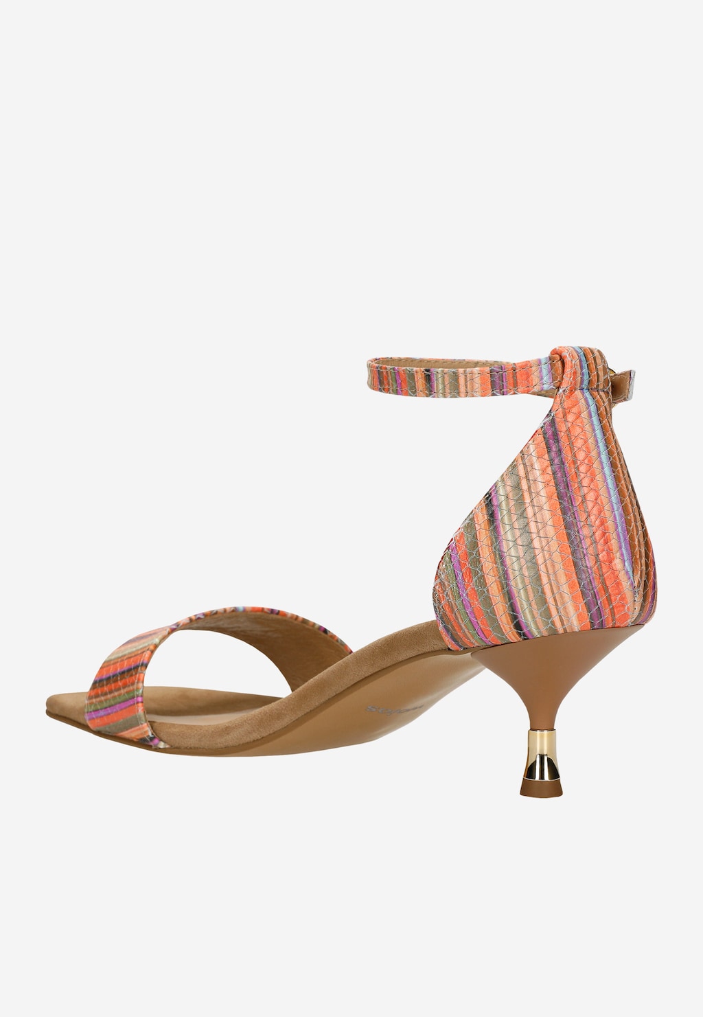 Kolorowe sandały damskie na niskim obcasie 76272-50 Widok 3