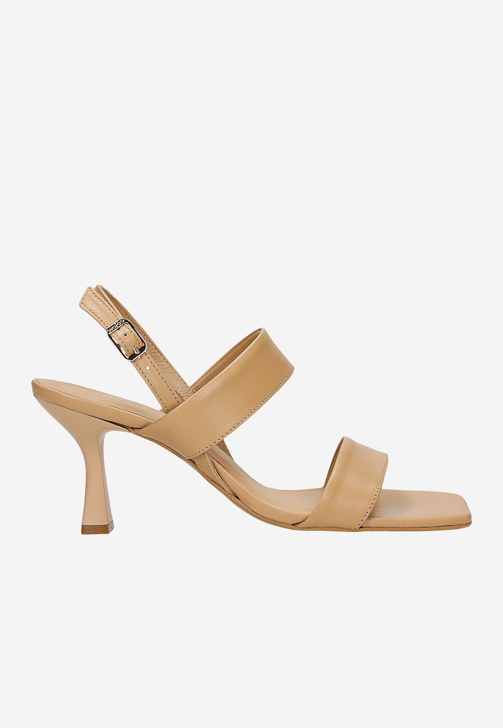 Beżowe skórzane sandały na obcasie 76250-54 Widok 1