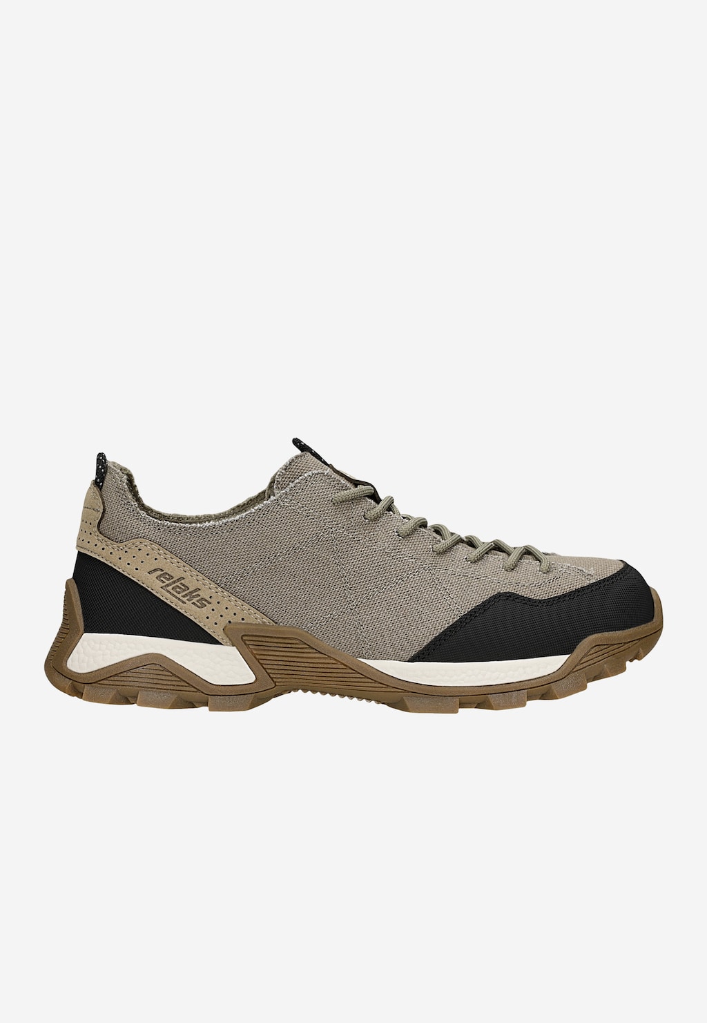 Beżowe sneakersy RELAKS Micropolytex R34212-44 Widok 1