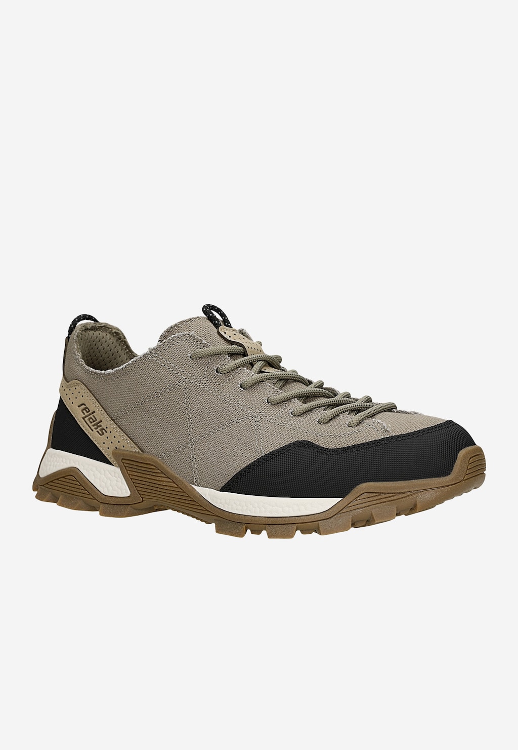 Beżowe sneakersy RELAKS Micropolytex R34212-44 Widok 2