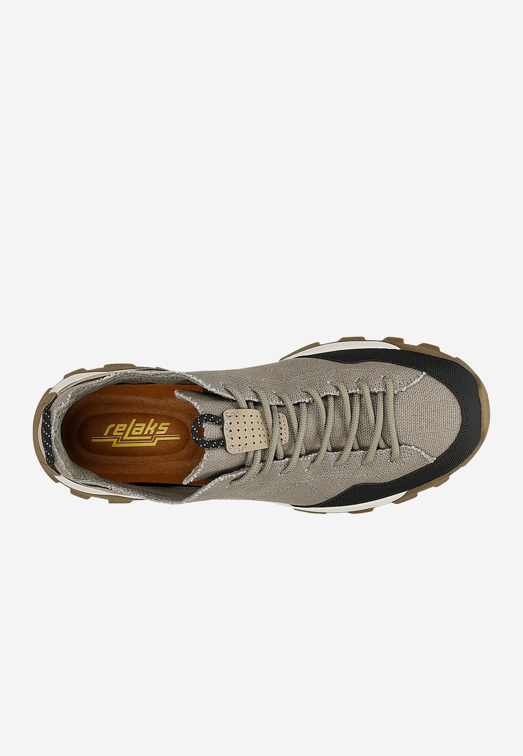 Beżowe sneakersy RELAKS Micropolytex R34212-44 Widok 4