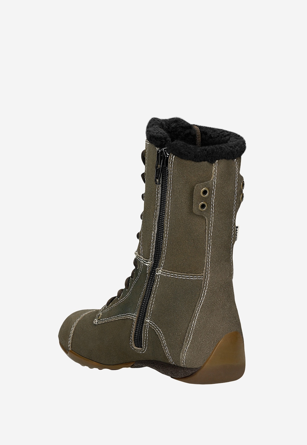 Zelené zateplené kozačky BARTEK na hnědé podrážce T-94317/5J5 II Widok 4