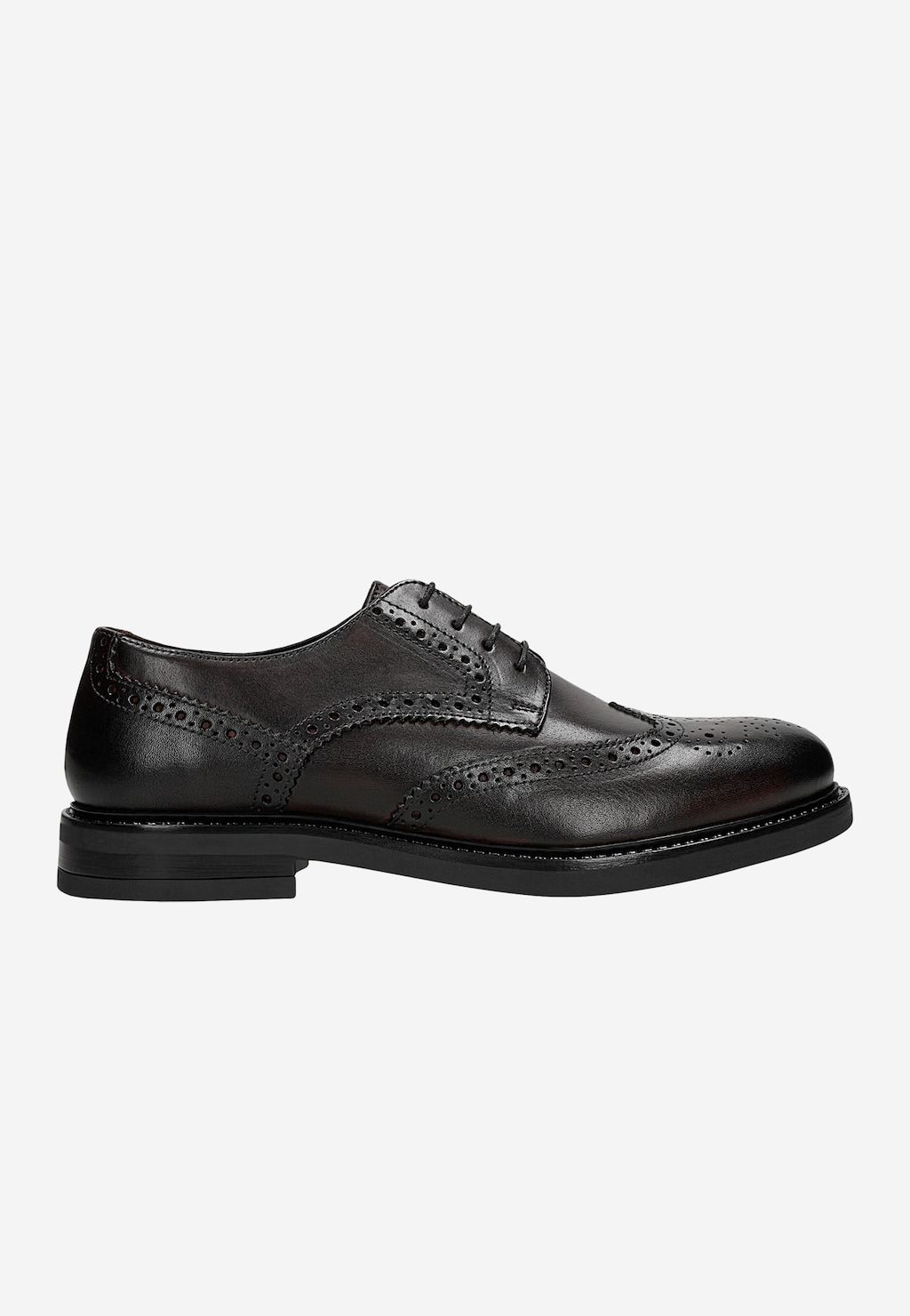 Bordové pánske brogues z lícnej kože 10278-55 Widok 2