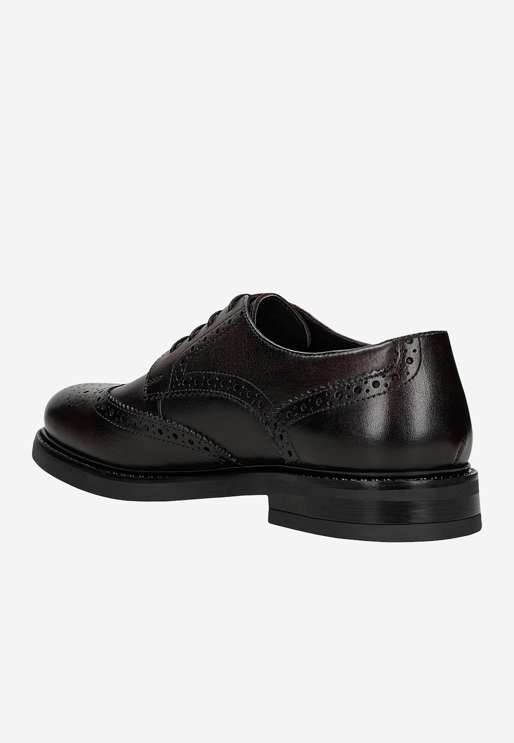 Bordové pánske brogues z lícnej kože 10278-55 Widok 4