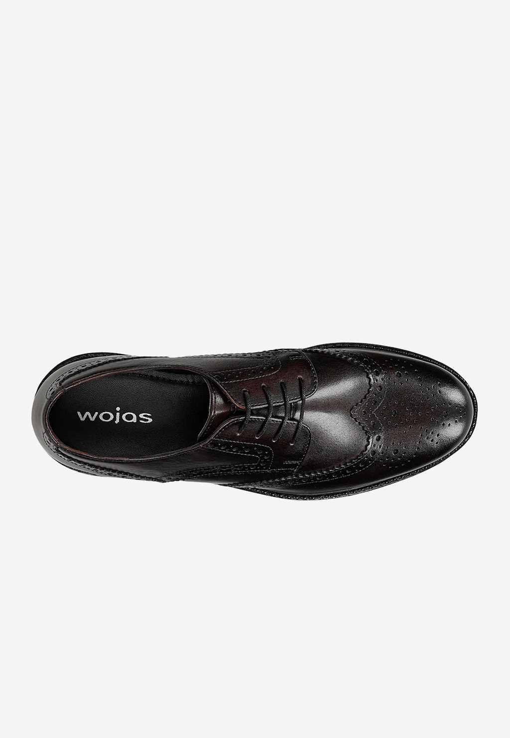 Bordové pánske brogues z lícnej kože 10278-55 Widok 5