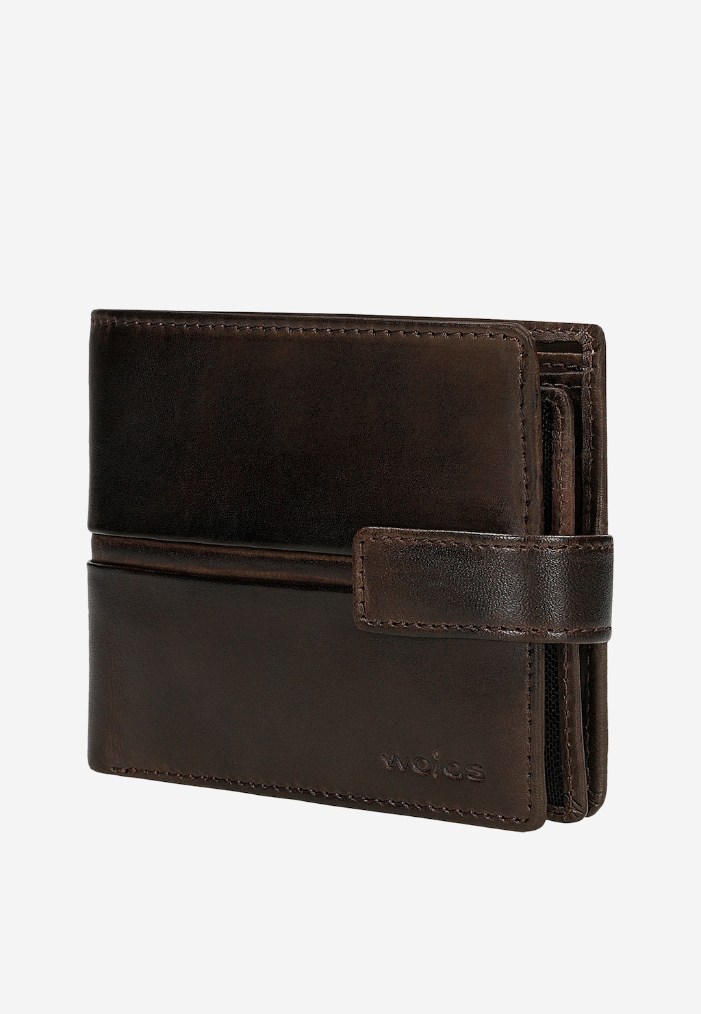 Braune Herren-Lederbrieftasche mit Mittelnaht 91117-52 Ansicht 3