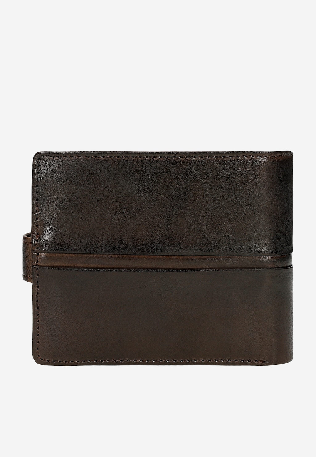 Braune Herren-Lederbrieftasche mit Mittelnaht 91117-52 Ansicht 4