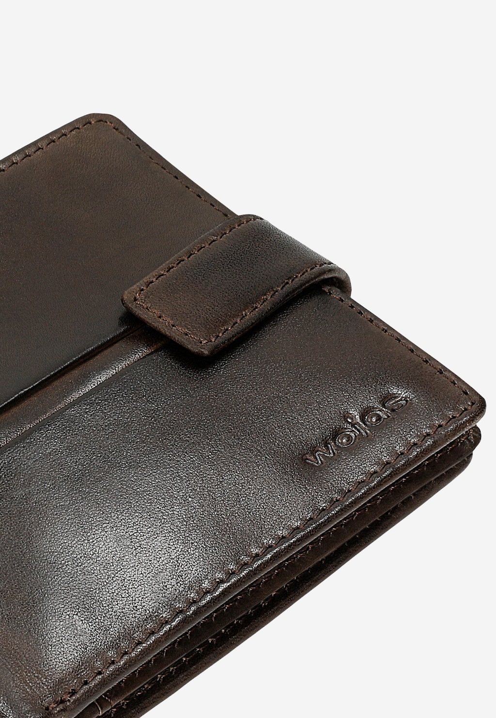 Braune Herren-Lederbrieftasche mit Mittelnaht 91117-52 Ansicht 8