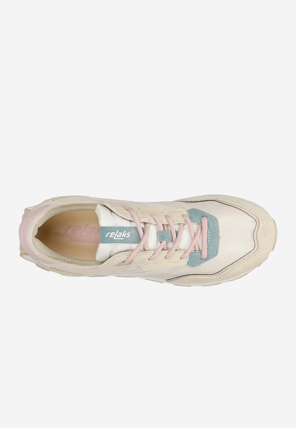 Pastelowe sneakersy damskie RELAKS  na masywnej podeszwie R46180-14 Widok 4