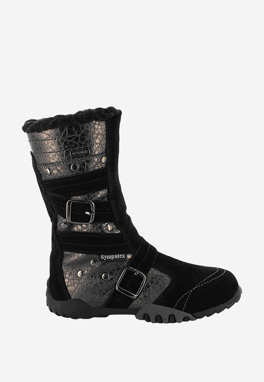 Černé dívčí kozačky s metalickou kůží BARTEK T-24574/J11 Widok 2