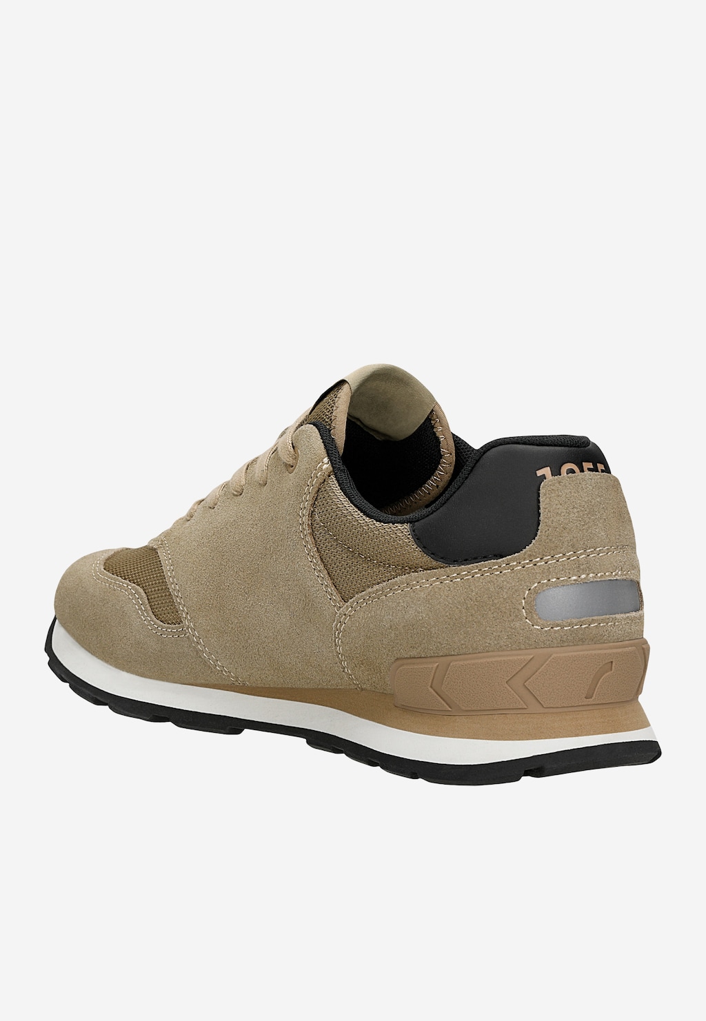 Beżowe sneakersy RELAKS unisex z czarnymi elementami R34202-84 Widok 4