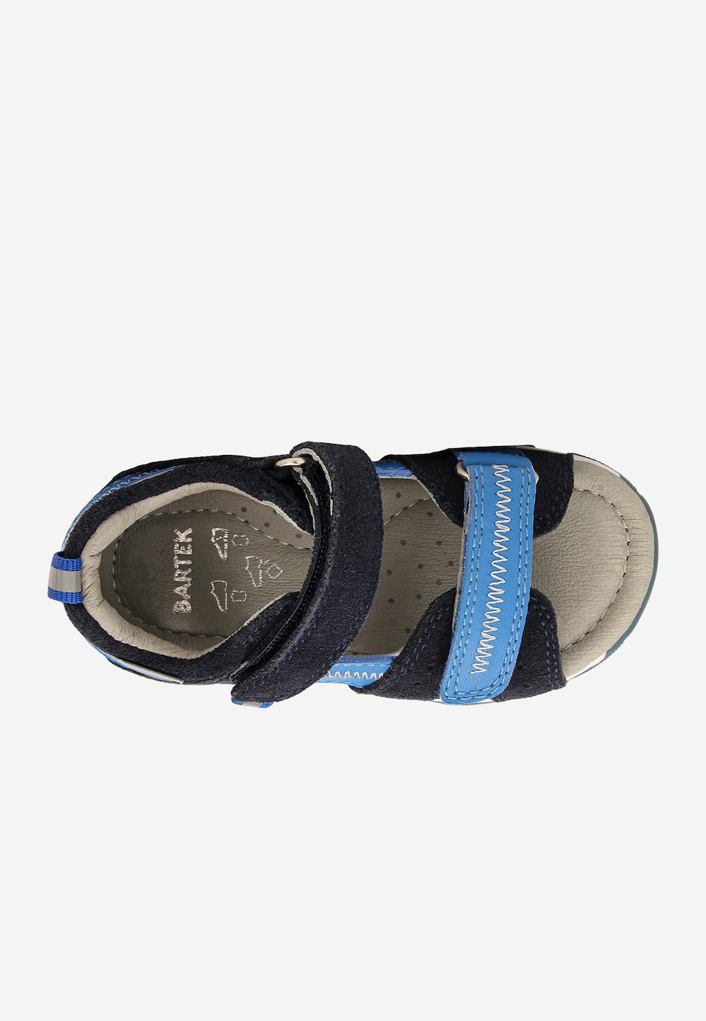 Modro-tmavomodré sandále BARTEK 84409-86 Widok 6