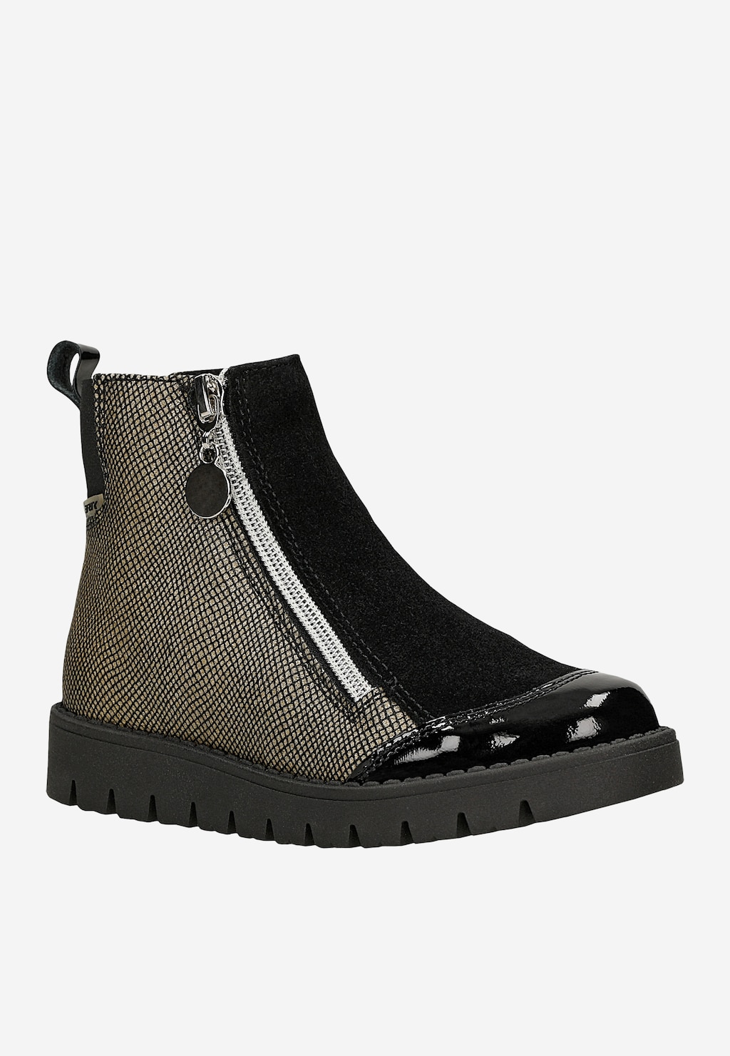 Gefütterte Stiefeletten BARTEK 4443-9ABP, für Mädchen, beige-schwarz Ansicht 3