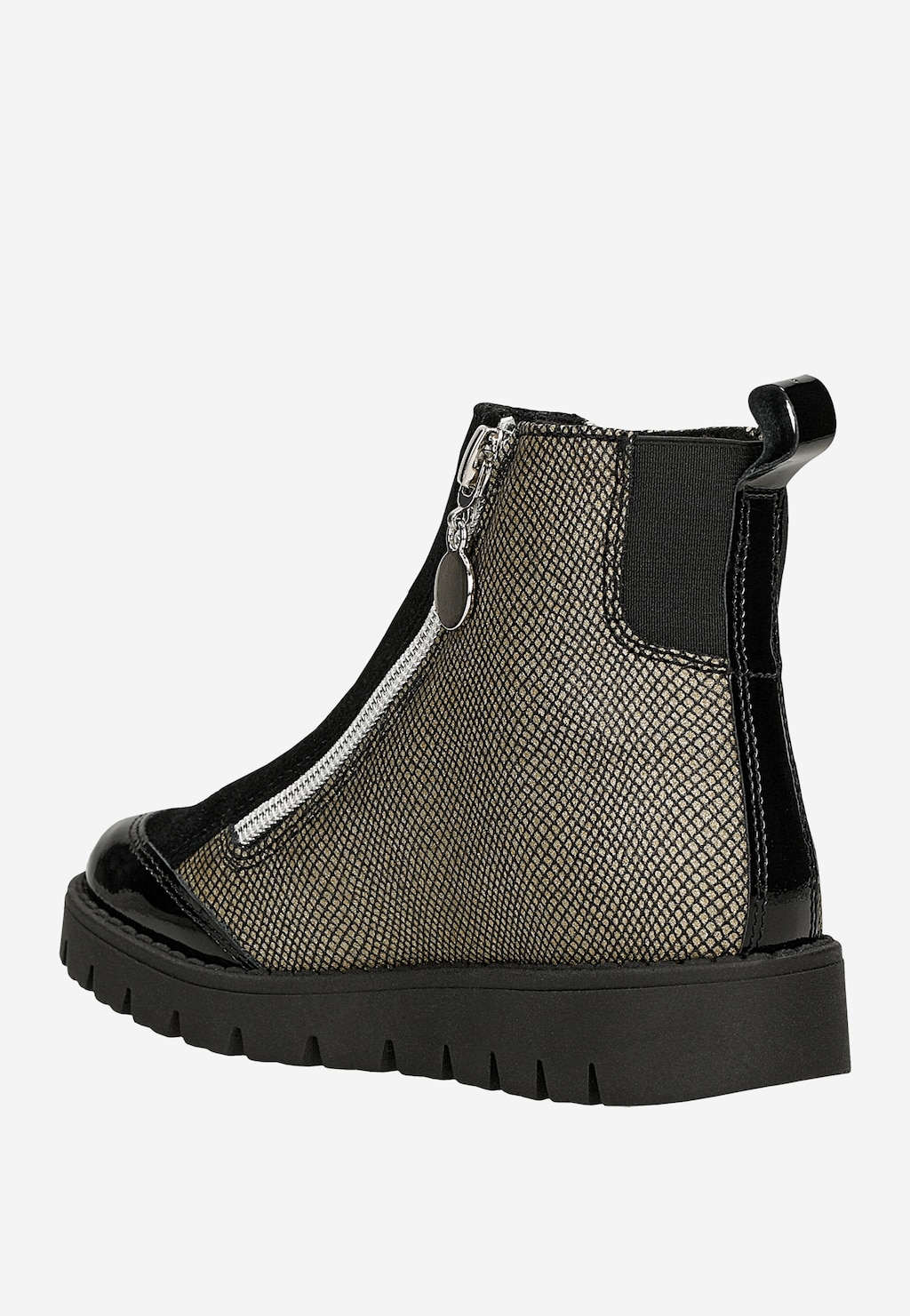 Gefütterte Stiefeletten BARTEK 4443-9ABP, für Mädchen, beige-schwarz Ansicht 4