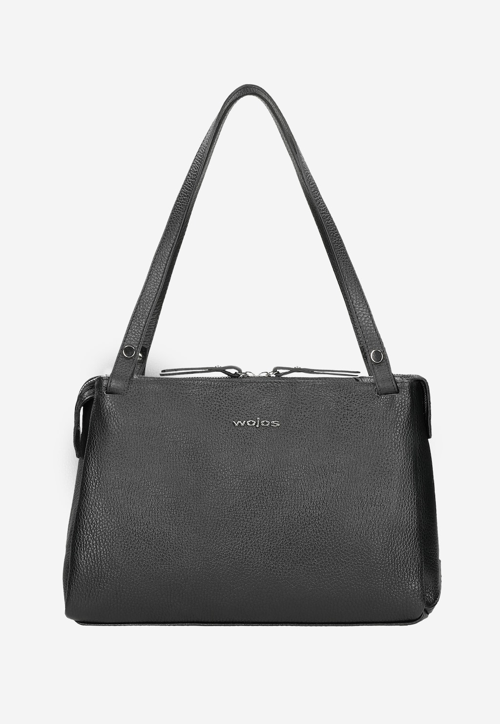 Große schwarze Damenhandtasche aus Glattleder 80259-51 Ansicht 2