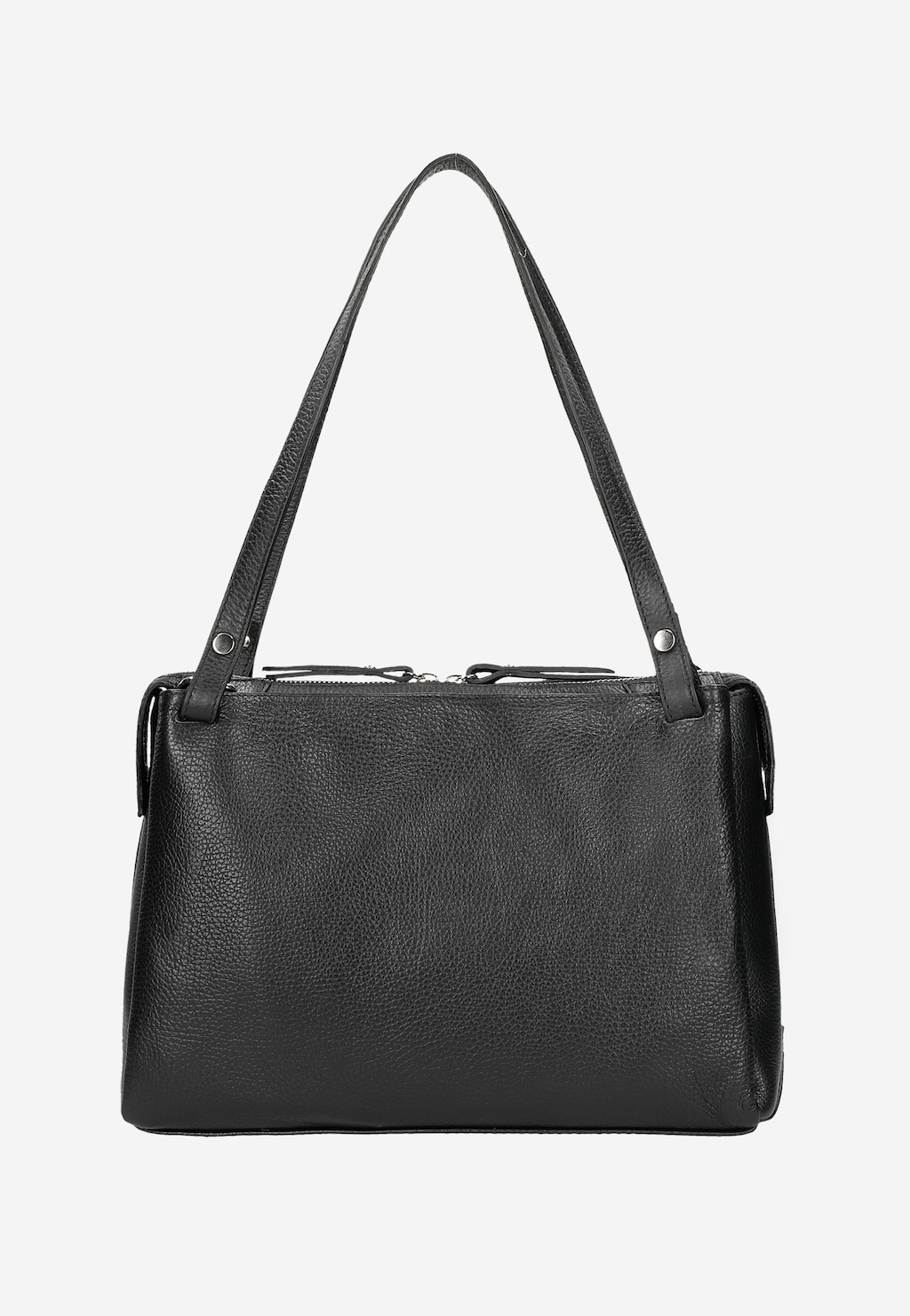 Große schwarze Damenhandtasche aus Glattleder 80259-51 Ansicht 4