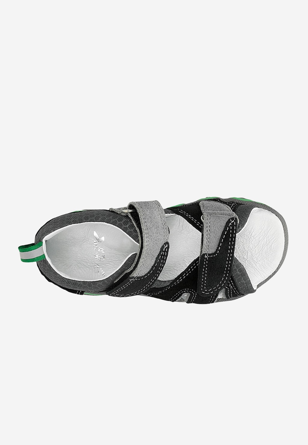 Schwarz-graue Sandalen BARTEK mit grünen Einsätzen 19188-01 Ansicht 5