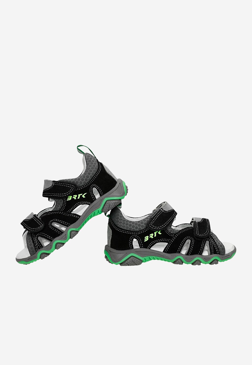 Schwarz-graue Sandalen BARTEK mit grünen Einsätzen 19188-01 Ansicht 7