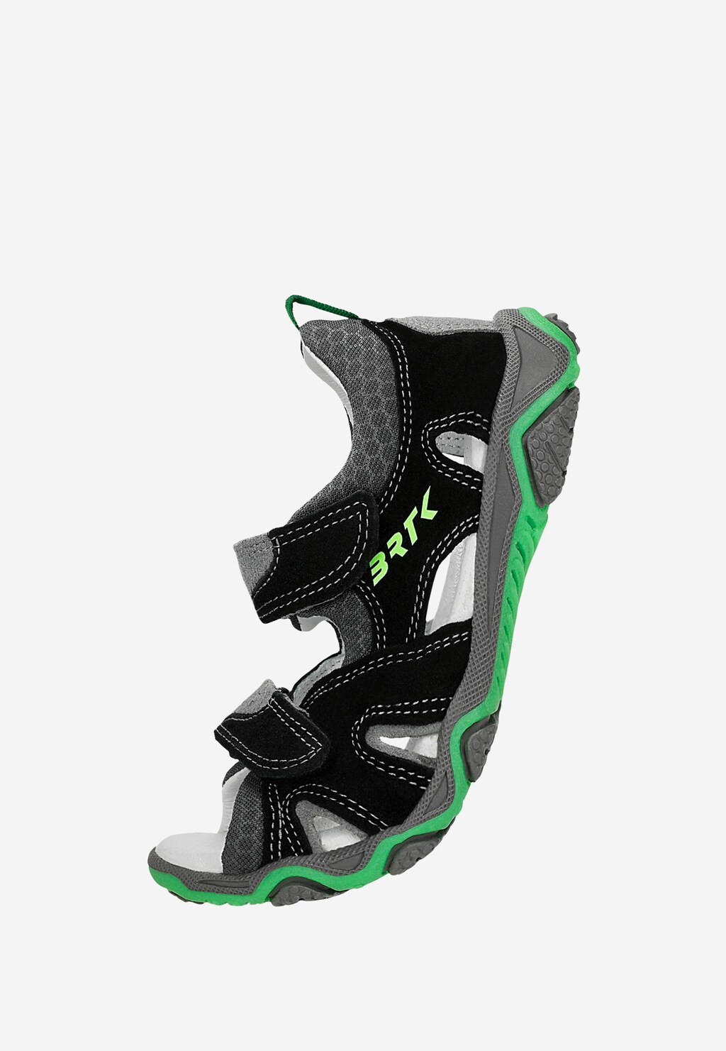 Schwarz-graue Sandalen BARTEK mit grünen Einsätzen 19188-01 Ansicht 8