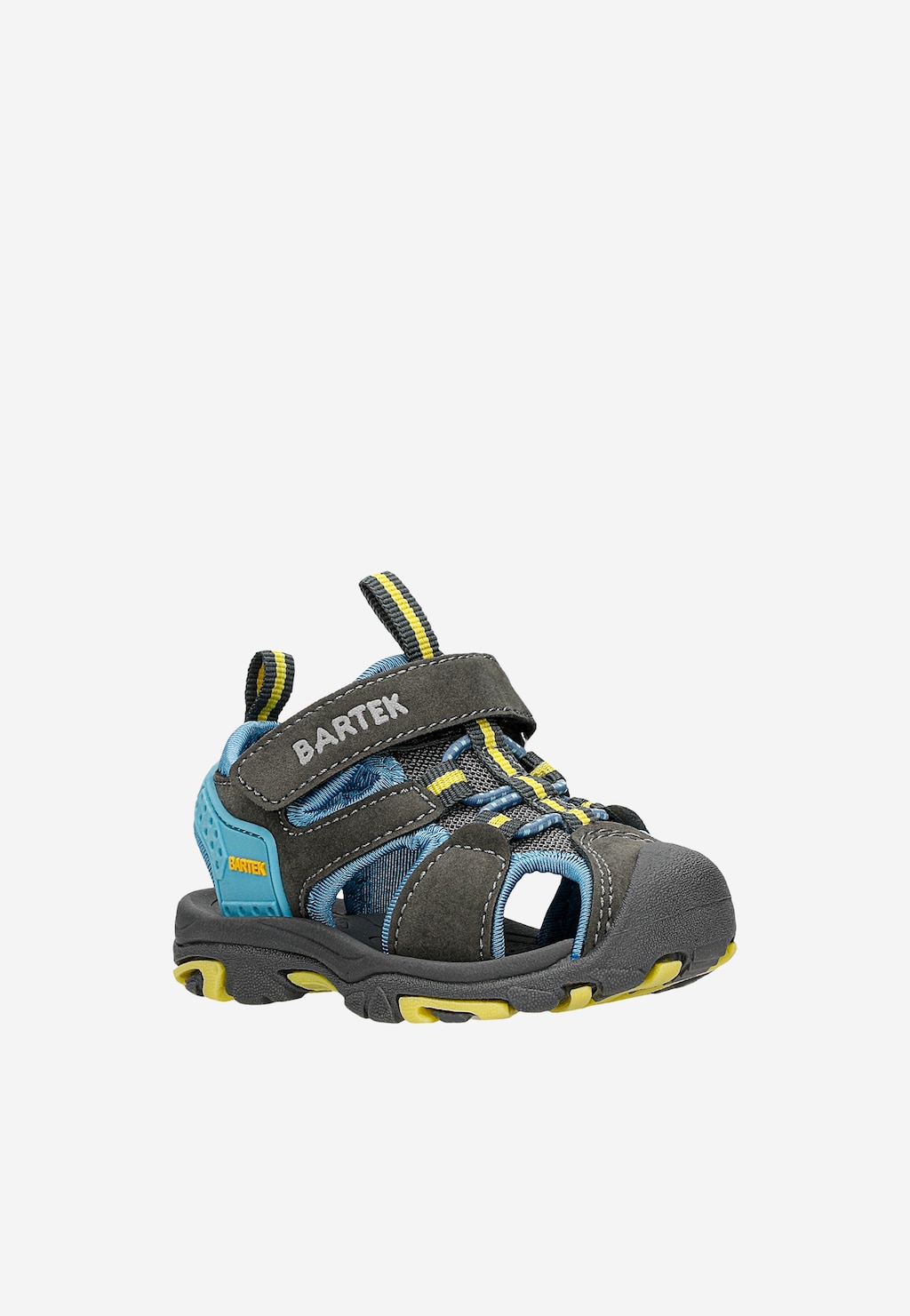 BARTEK Sandalen 11042505 in Grau-Blau mit gelben Akzenten Ansicht 3