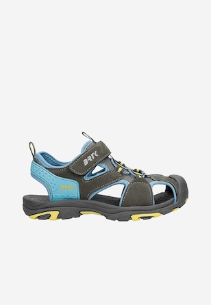 BARTEK Sandalen 16042505 in Grau-Blau mit gelben Akzenten