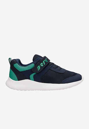 Tmavě modré dětské sneakers se zelenými vsadkami BARTEK 87003-17