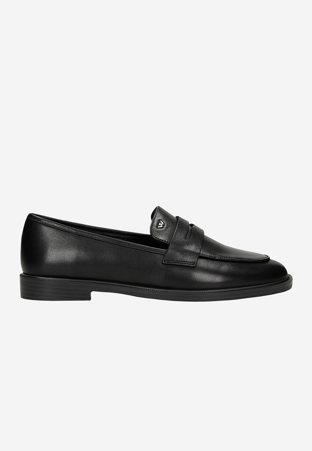 Čierne kožené dámske mokasíny penny loafers 46398-51 Widok 2
